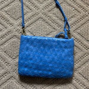 Madewell Blue Leather Crossbody Bag